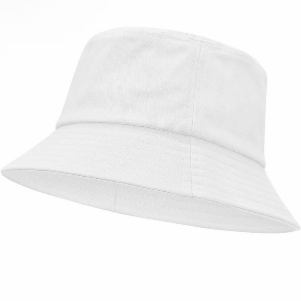 ( 20 PCs) white Unisex Athletic Bucket Hat Solid white / all size 55 ( Teens)